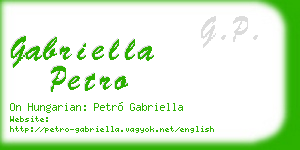 gabriella petro business card