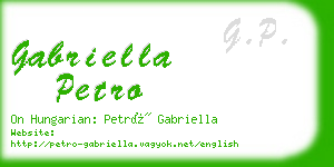 gabriella petro business card